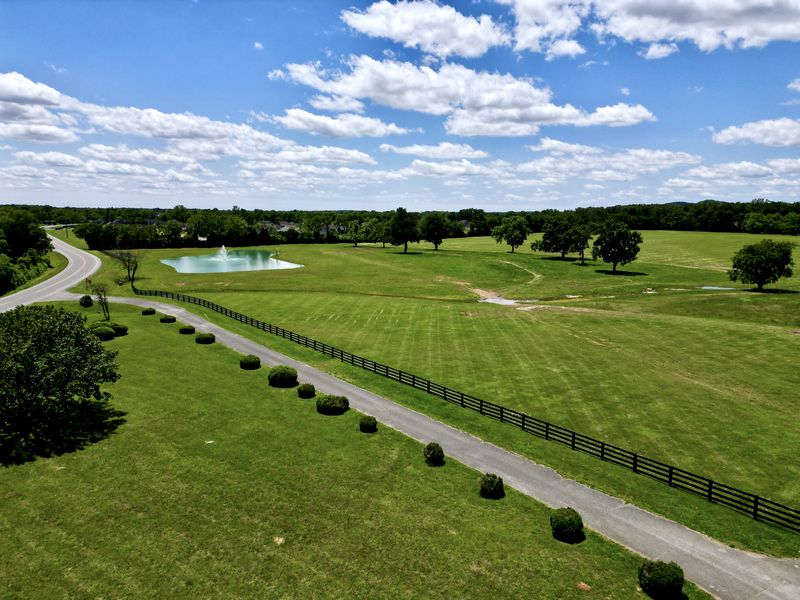 Williamson County land aerial showing varied terrain